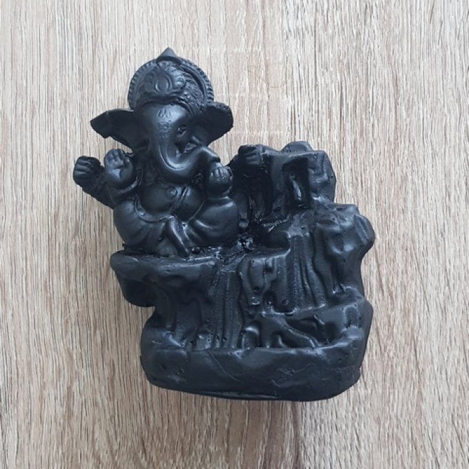 Porte-encens cascade Ganesh en résine pour cônes à reflux